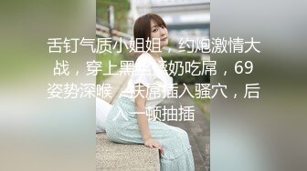 舌钉气质小姐姐，约炮激情大战，穿上黑丝揉奶吃屌，69姿势深喉，扶屌插入骚穴，后入一顿抽插